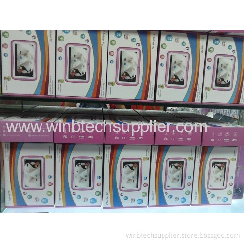 7inch Kids Tablets Rockchip 3028 Dual Core Cortex A9 1024x600 Pink Yellow Blue Green Child Tablet Pc 